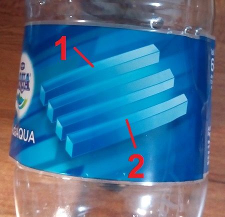 ada berapa balok pada gambar di botol aqua