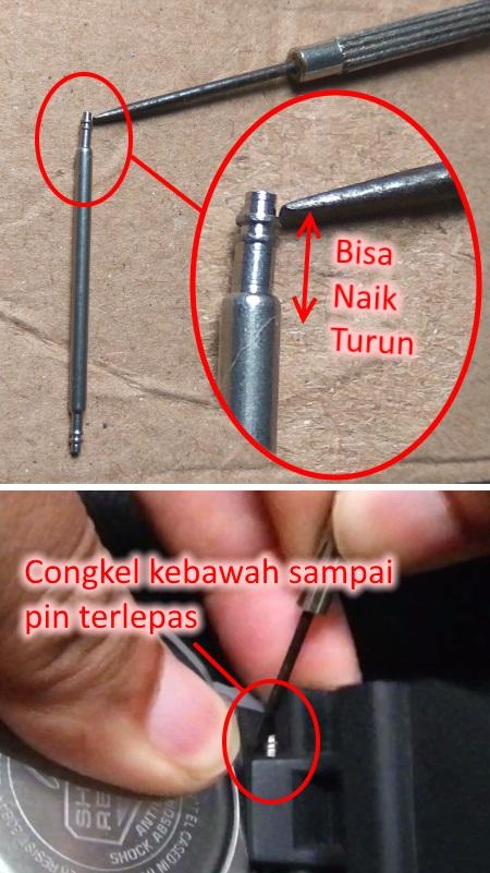 cara bongkar lepas pasang tali jam tangan karet arloji