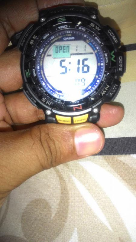 cara perbaiki jam casio g-shock pro trek tulisan open