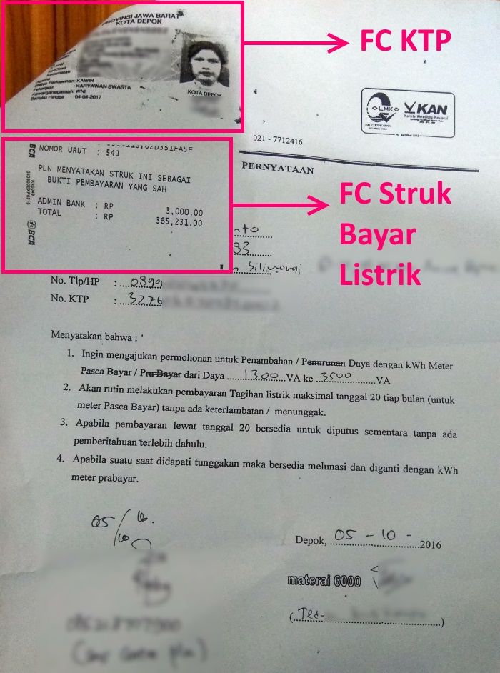 cara prosedur tambah kenaikan daya listrik pln
