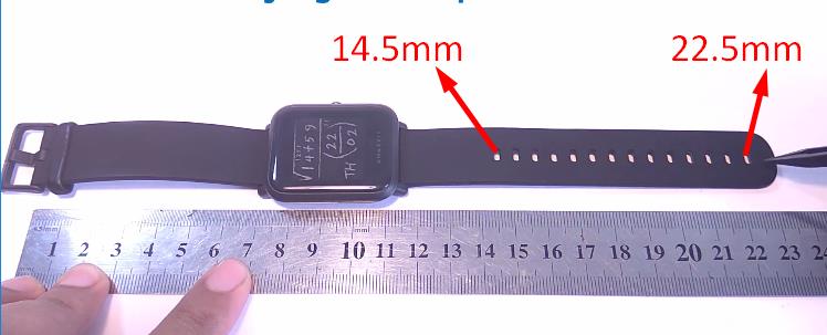 panjang tali amazfit bip